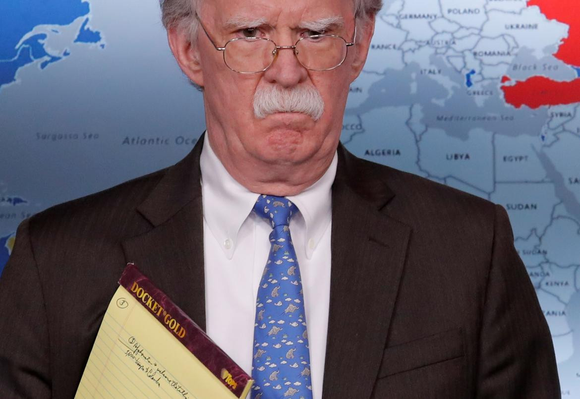 El asesor de seguridad nacional de la Casa Blanca, John Bolton, asiste a una conferencia de prensa en la Casa Blanca en Washington