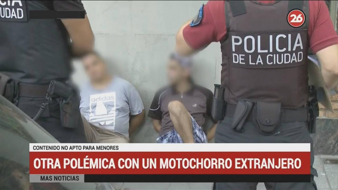 Detuvieron a motochorro uruguayo que tenía prohibido ingresar al país (Canal 26)