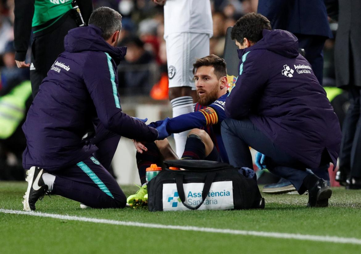 Lionel Messi lesión - Barcelona vs Valencia Reuters