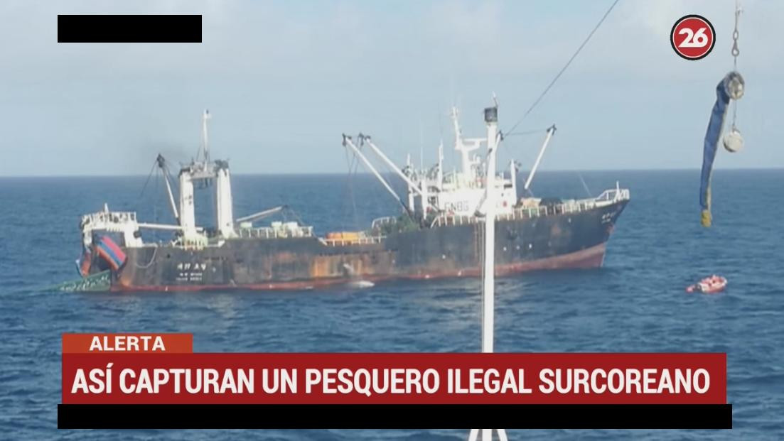 Prefectura capturó buque surcoreano que pescaba ilegalmente 