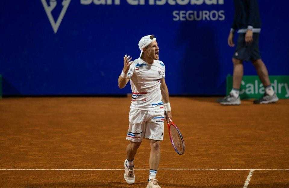 Festejo de Diego Schwartzman en el Argentina Open