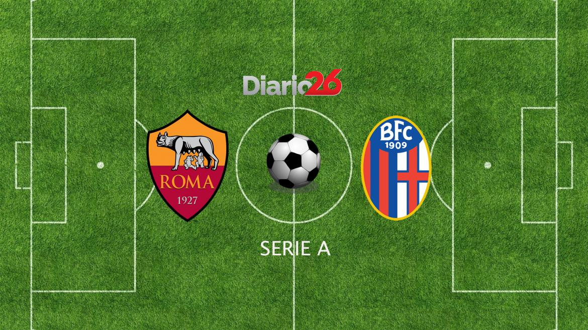 Serie A , Roma vs. Bologna, fútbol internacional, Diario 26