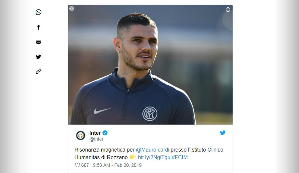 Comunicado del Inter por Mauro Icardi, Twitter, redes sociales