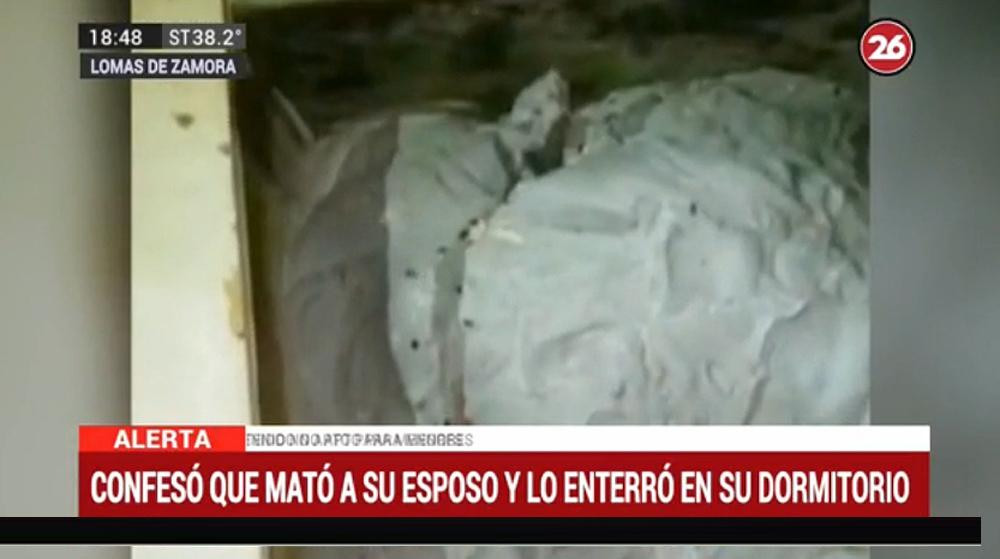 Horror en Lomas de Zamora: mató a su esposo y lo enterró en su dormitorio	