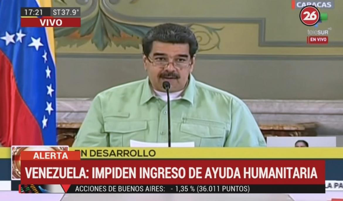 Nicolás Maduro, ayuda humanitaria, cierre de fronteras, Venezuela
