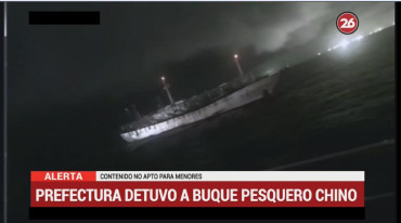 Prefectura detuvo a buque chino que pescaba ilegalmente en Mar Argentino