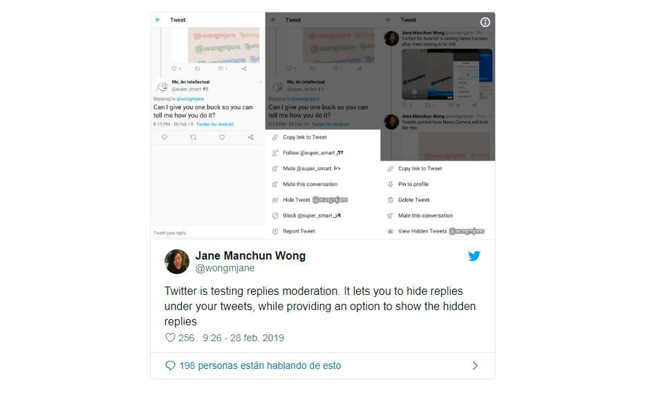 Twitter prueba opción para ocultar las respuestas a tus tweets	
