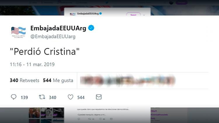 Hackearon el Twitter de la Embajada de EEUU, Perdió Cristina, inseguridad informática