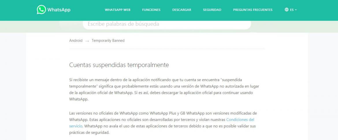 WhatsApp bloqueará millones de cuentas