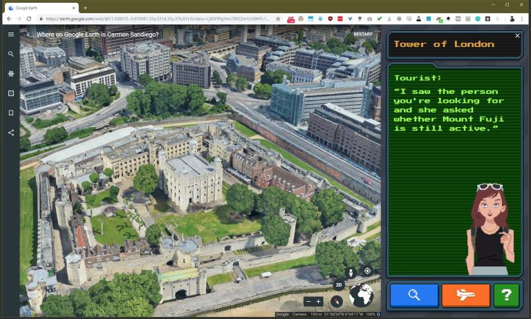 Google Earth tiene un nuevo juego en el que tendás que en contrar a Carmen Sandiego