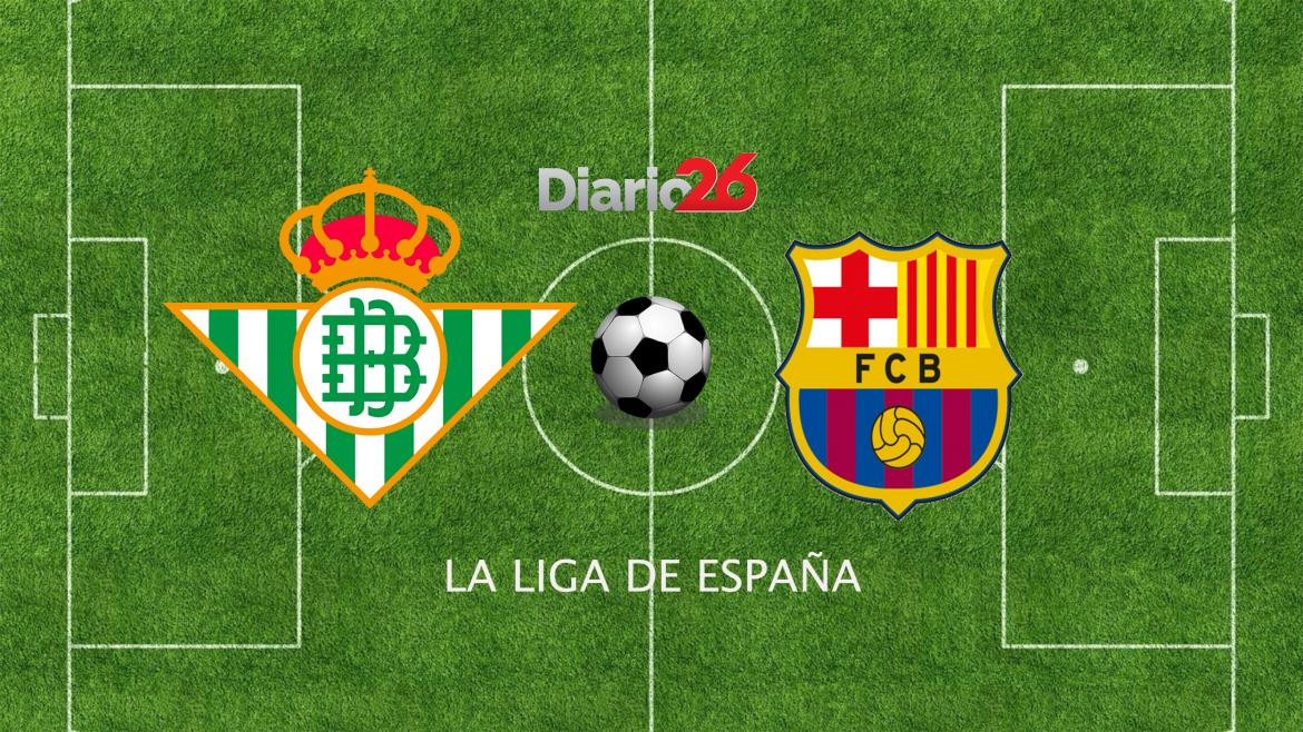 La Liga, Betis vs. Barcelona, fútbol, deportes, Diario26