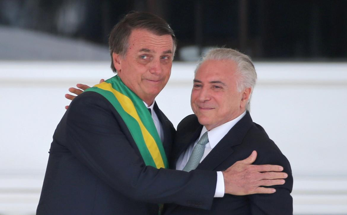 Jair Bolsonaro y Michel Temer, Brasil, REUTERS
