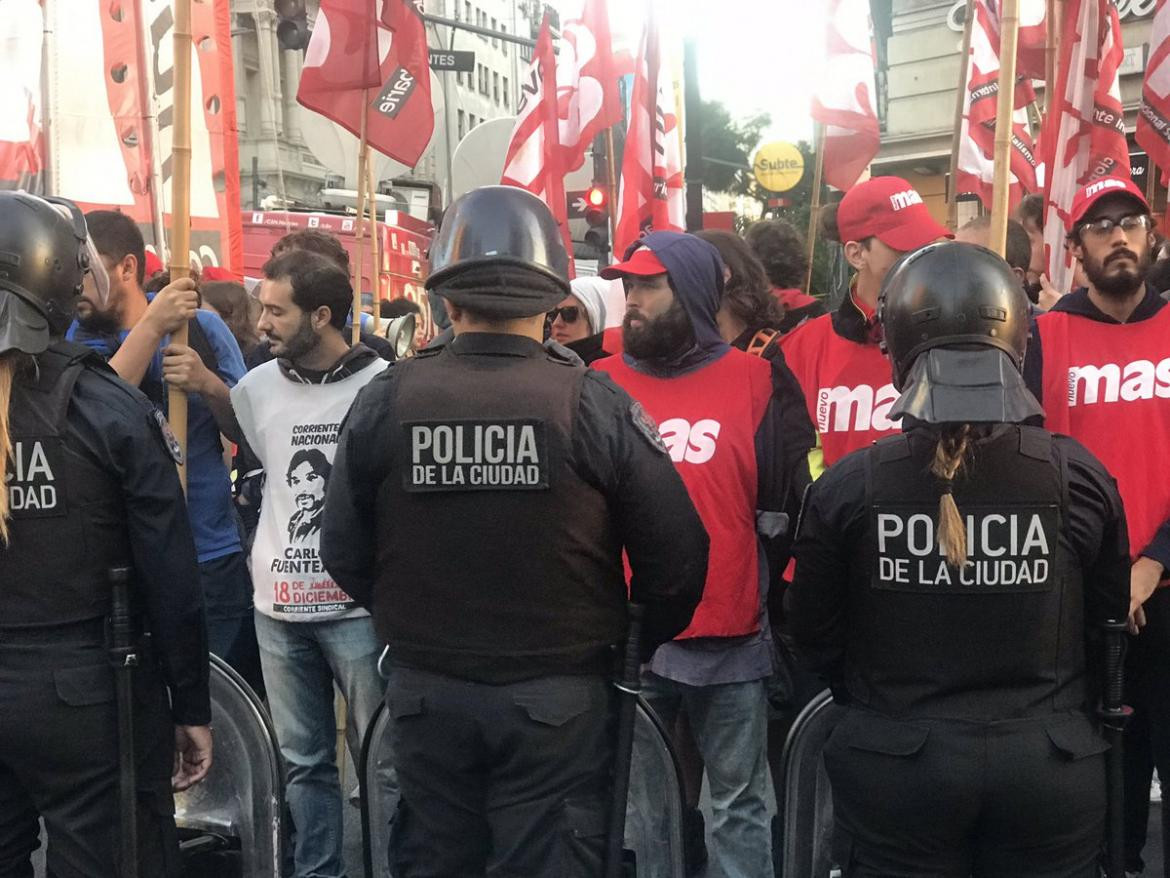 Protestas centro porteño - Cortes