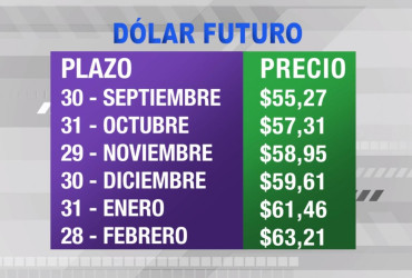 Dólar futuro hoy: la divisa ya se vende a $59,61 para fines de 2019