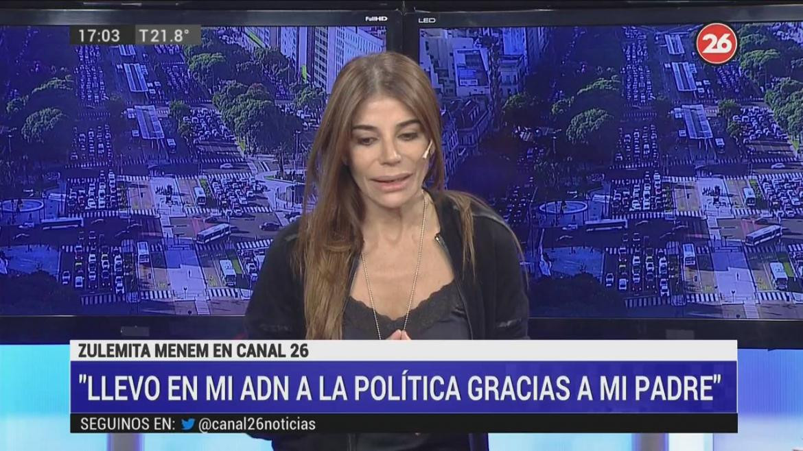 Zulemita Menem en Canal 26, política