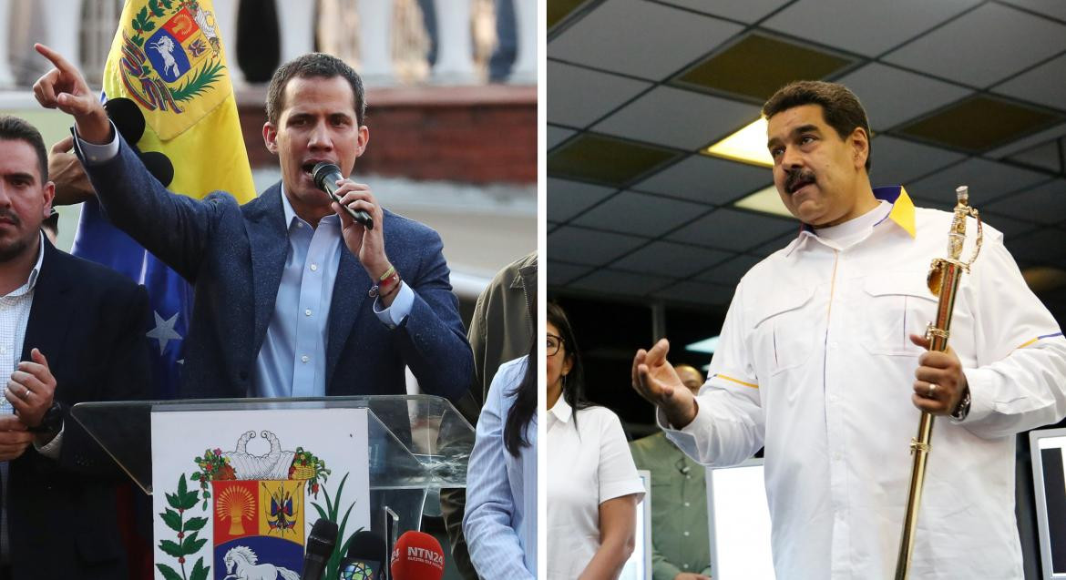 Guaidó y Maduro - Crisis en Venezuela