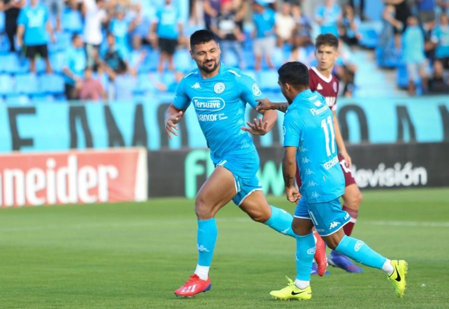 Copa Superliga: Festejo de Belgrano ante Lanús - Juan Patiño