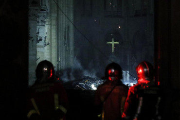 Incendio en Notre Dame: así quedó la catedral por dentro 