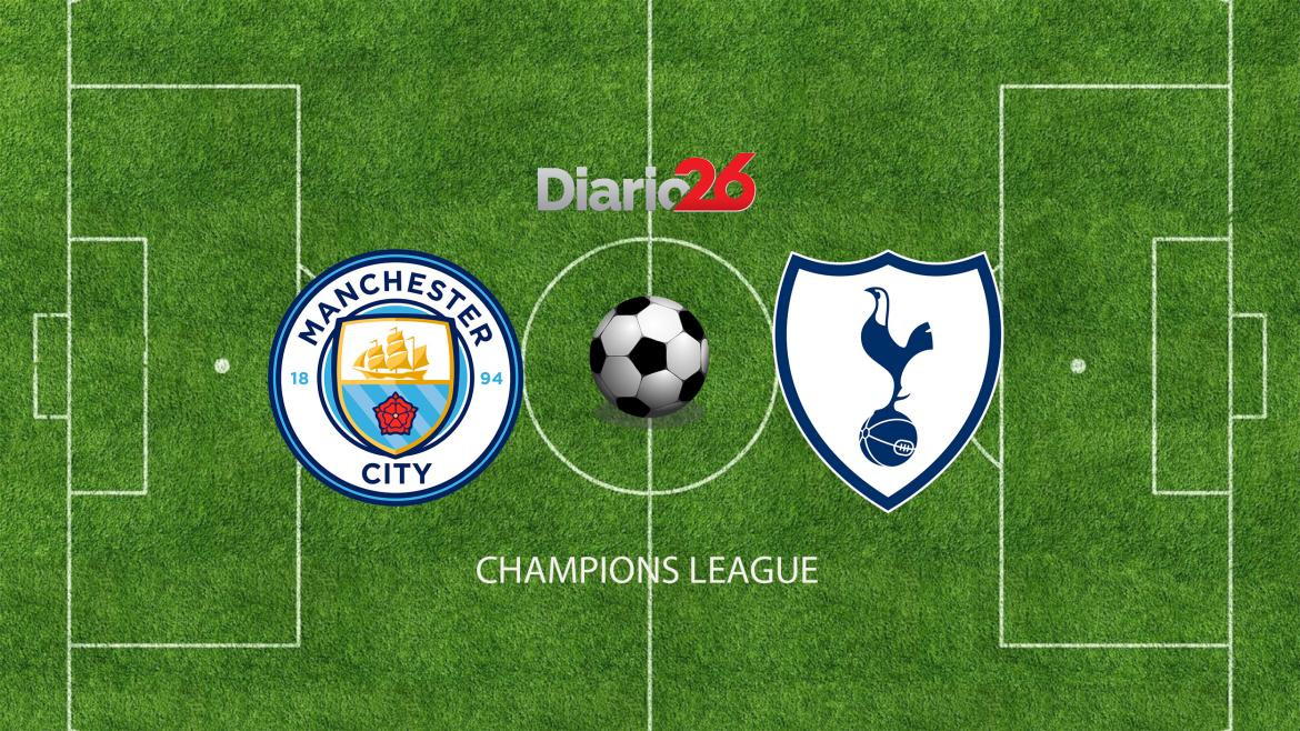 Champions League, Manchester City vs. Tottenham, fútbol, deportes, Diario 26