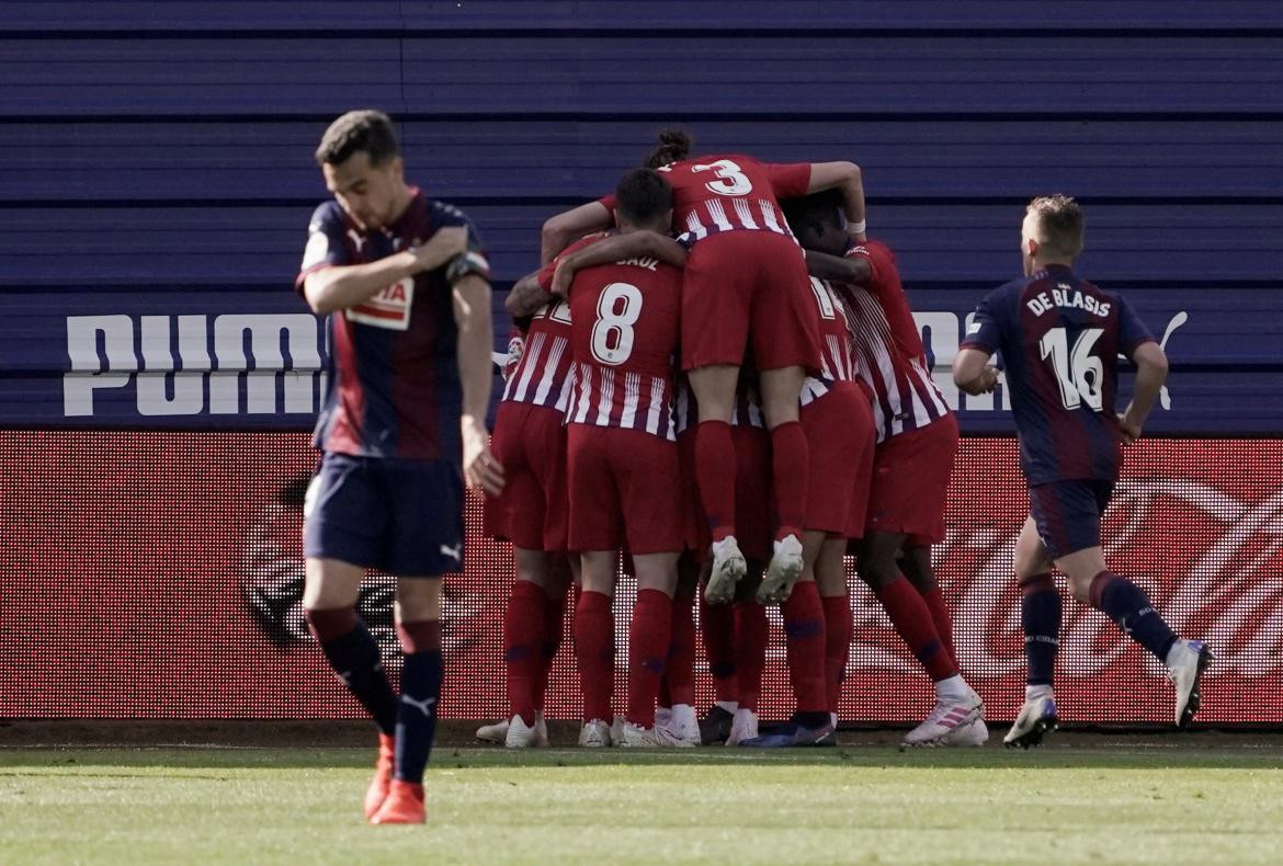 La Liga: Festejo del Atlético Madrid ante el Eibar (Reuters)