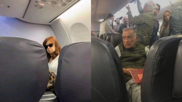 Acusan a pasajero de hostigar a Cristina Kirchner durante viaje a Cuba