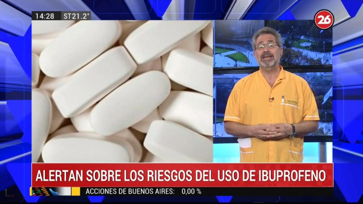 Peligro Ibupreno, medicamentos, Claudio Santa María, Canal 26