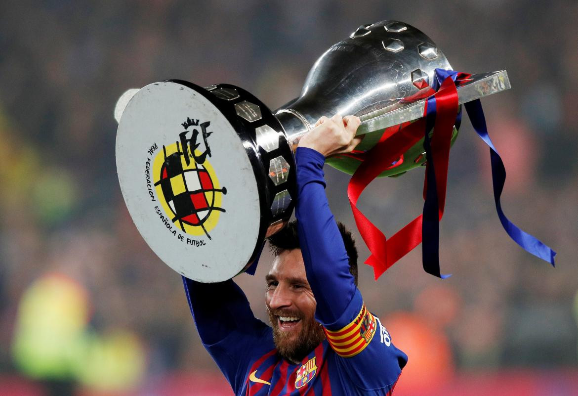 Messi y Barcelona campeones de Liga español (Reuters)
