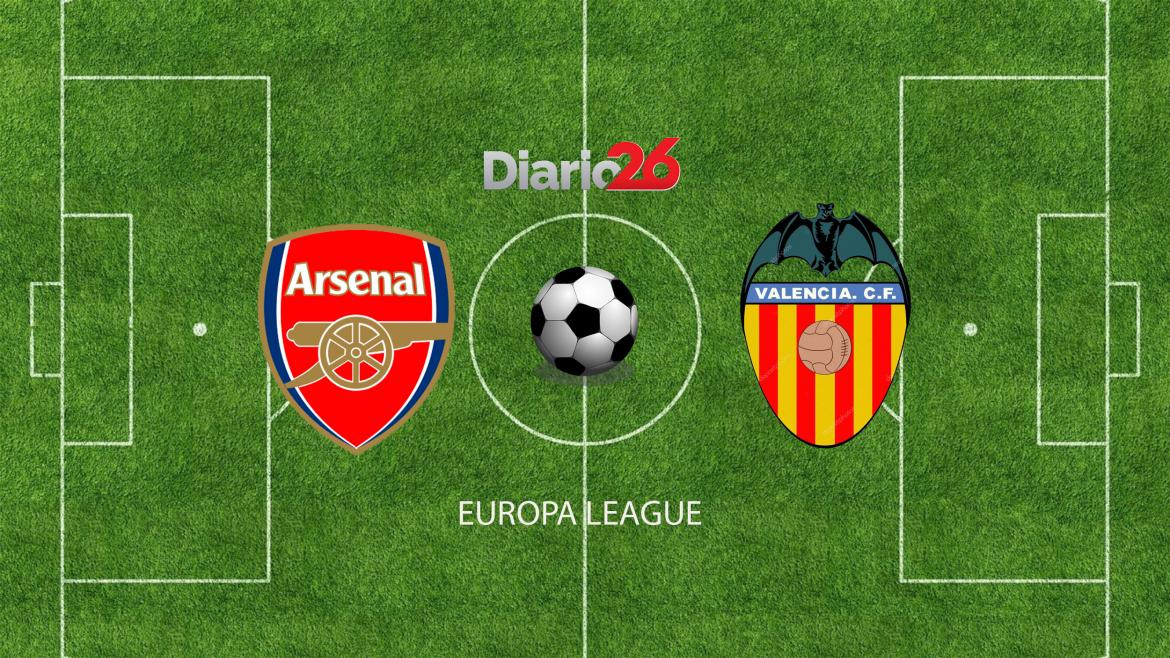 Europa League, Arsenal vs. Valencia, fútbol, deportes, Diario26