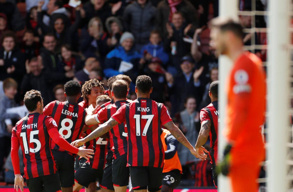 Premier League - Festejo del Bournemouth ante el Tottenham (Reuters)