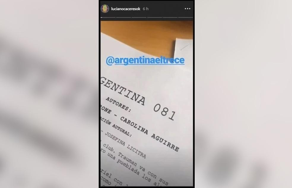 Luciano Cáceres, Instagram stories, Argentina, Tierra de amor y venganza, televisión, espectáctulos