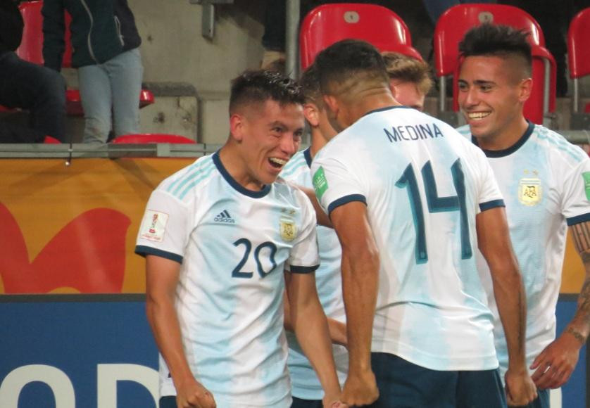 Festejo de la Selección Argentina Sub 20 en Mundial Sub 20 ante Polonia