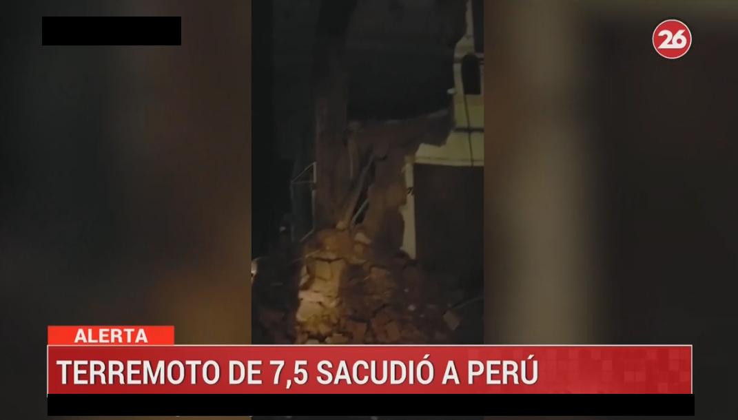 Fuerte sismo en Perú - video