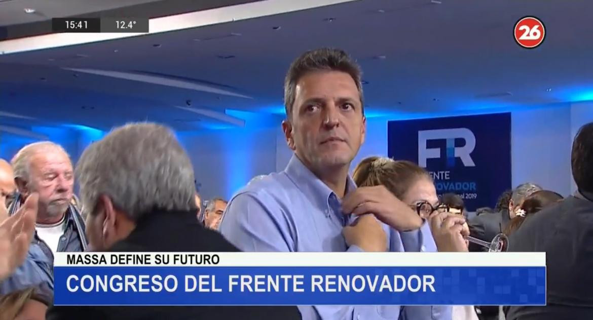 Congreso del Frente Renovador, Sergio Massa define su futuro, Canal 26