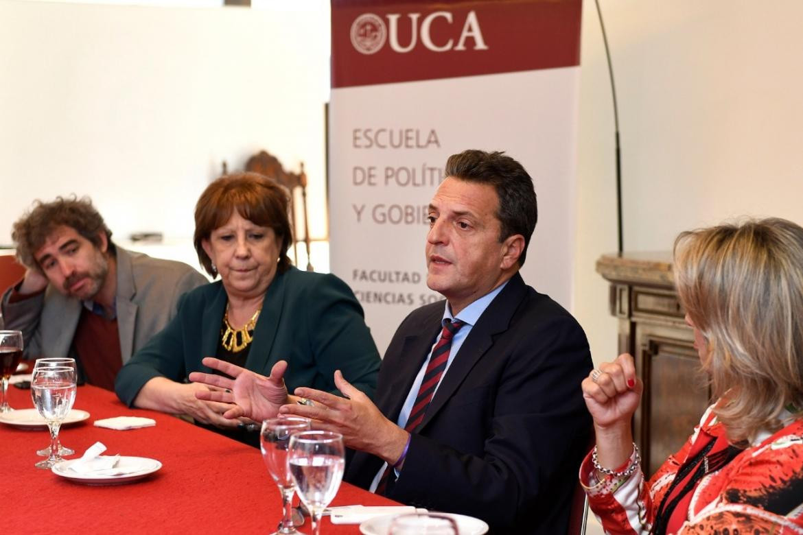 Sergio Massa, encuentro con autoridades y alumnos de la UCA