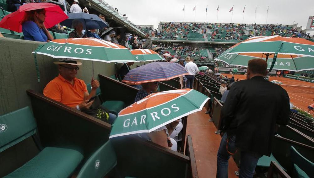 La lluvia suspende partidos de Roland Garros, tenis, deportes