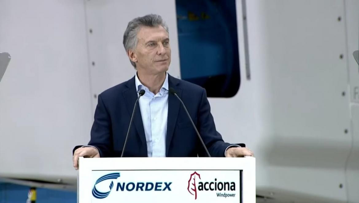 Macri inauguró planta de aerogeneradores en Córdoba	