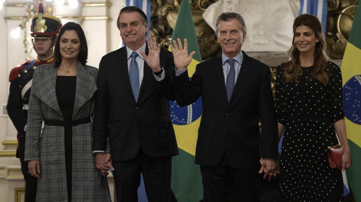 Jair Bolsonaro y Mauricio Macri en Casa Rosada