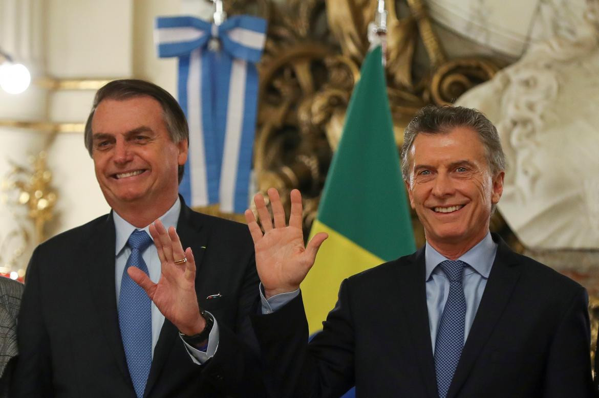 Jair Bolsonaro y Mauricio Macri en Casa Rosada (Reuters)