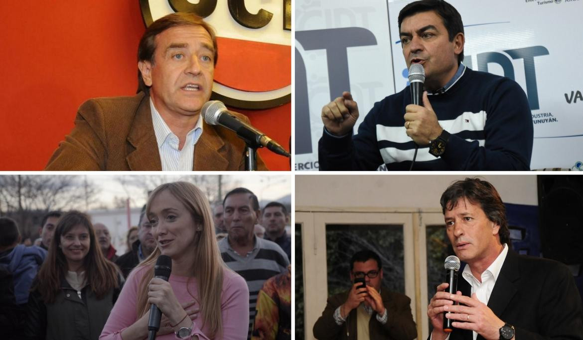 Elecciones en Mendoza - Rodolfo Suárez, Omar De Marchi, Anabel Fernández Sagasti y Alejandro Bermejo