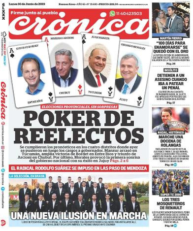 Tapas de diarios - Crónica lunes 10-06-19
