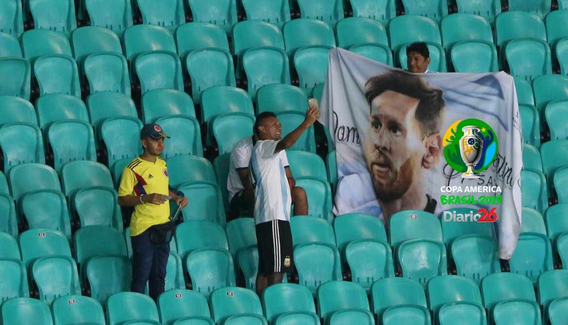 El color de las tribunas en Argentina - Colombia por Copa América (Reuters)