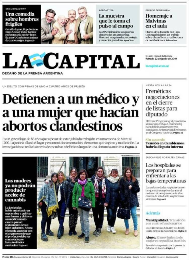 Tapas de Diarios - La Capital - Sábado 22-6-19