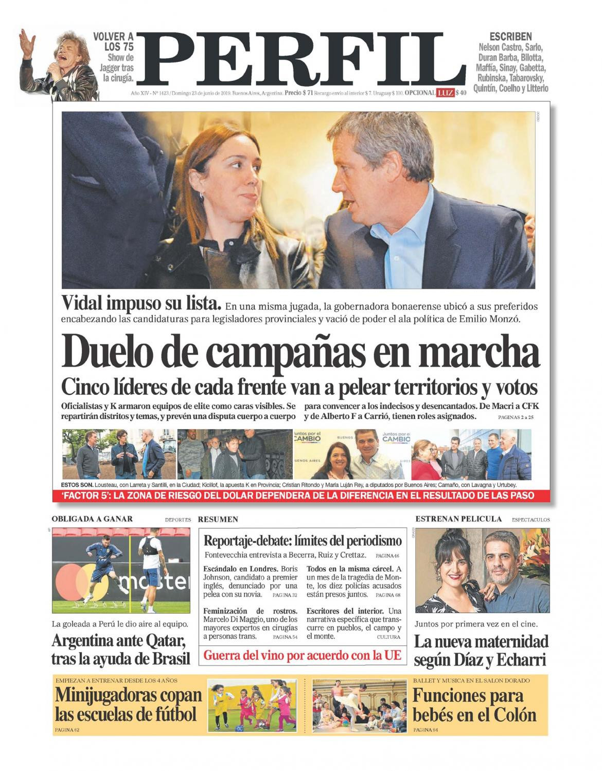Tapas de Diarios - Perfil - Domingo 23-6-19