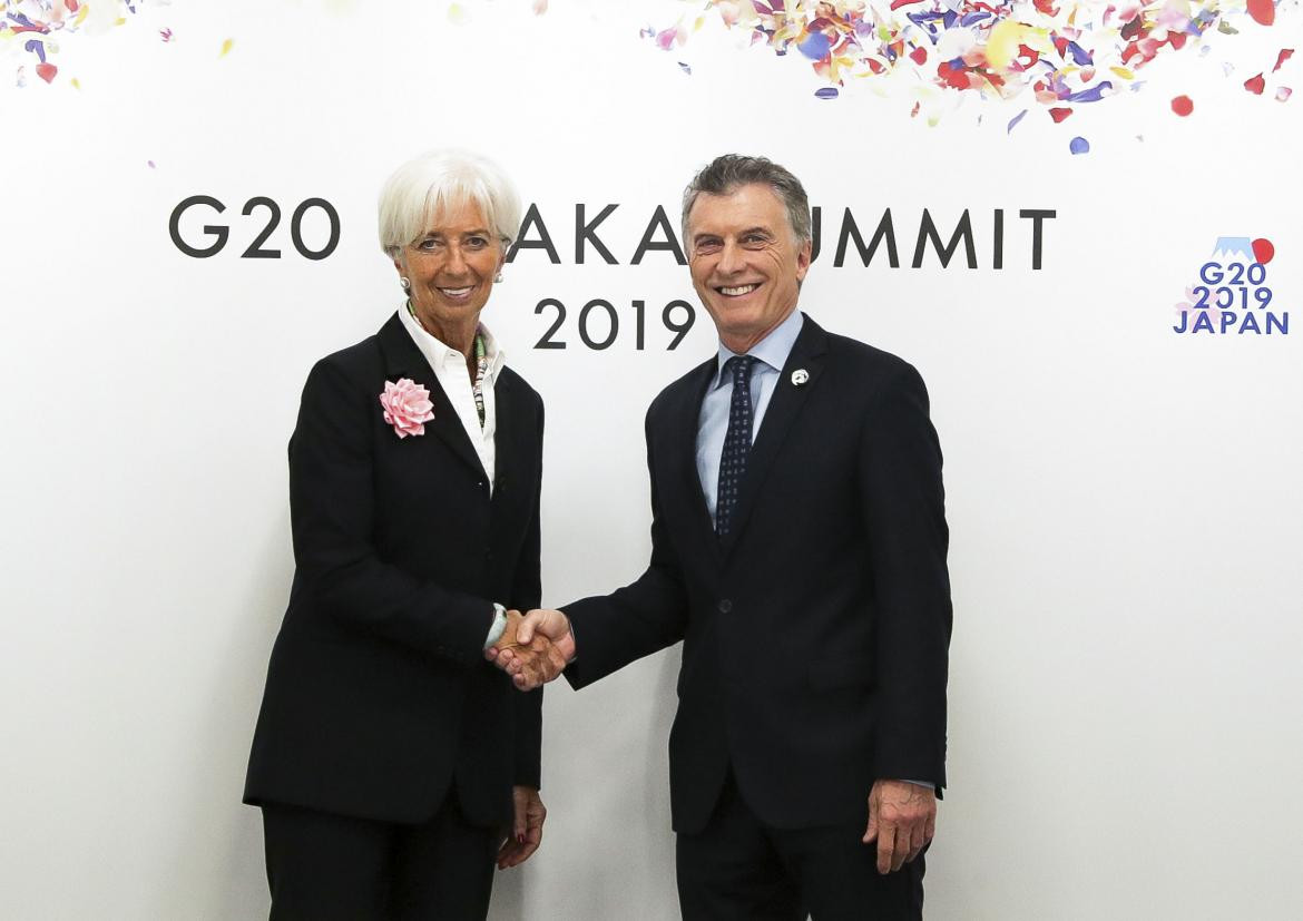 Mauricio Macri y Christine Lagarde en Cumbre del G-20 de Osaka (Agencia NA)