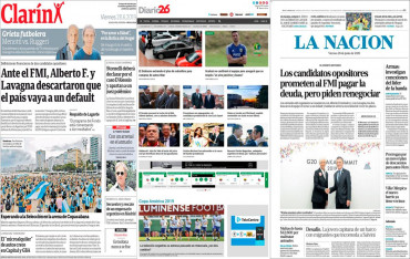Tapas de diarios argentinos: inicio de la Cumbre del G20 y reuniones de la oposición con el FMI