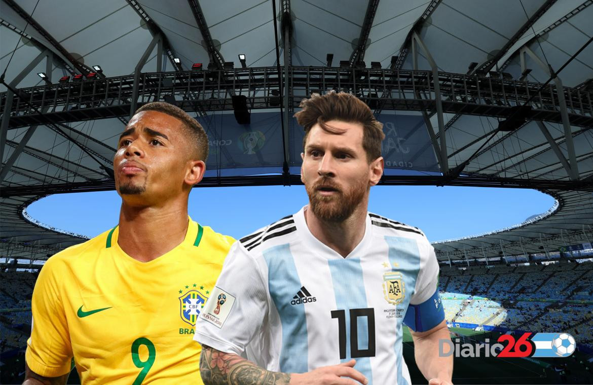 Copa América 2019, Brasil vs Argentina, Gabriel Jesus. Lionel Messi, DIARIO 26