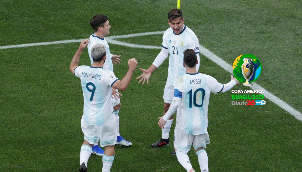 Copa América 2019: Festejo de Argentina contra Chile en el tercer puesto (Reuters)
