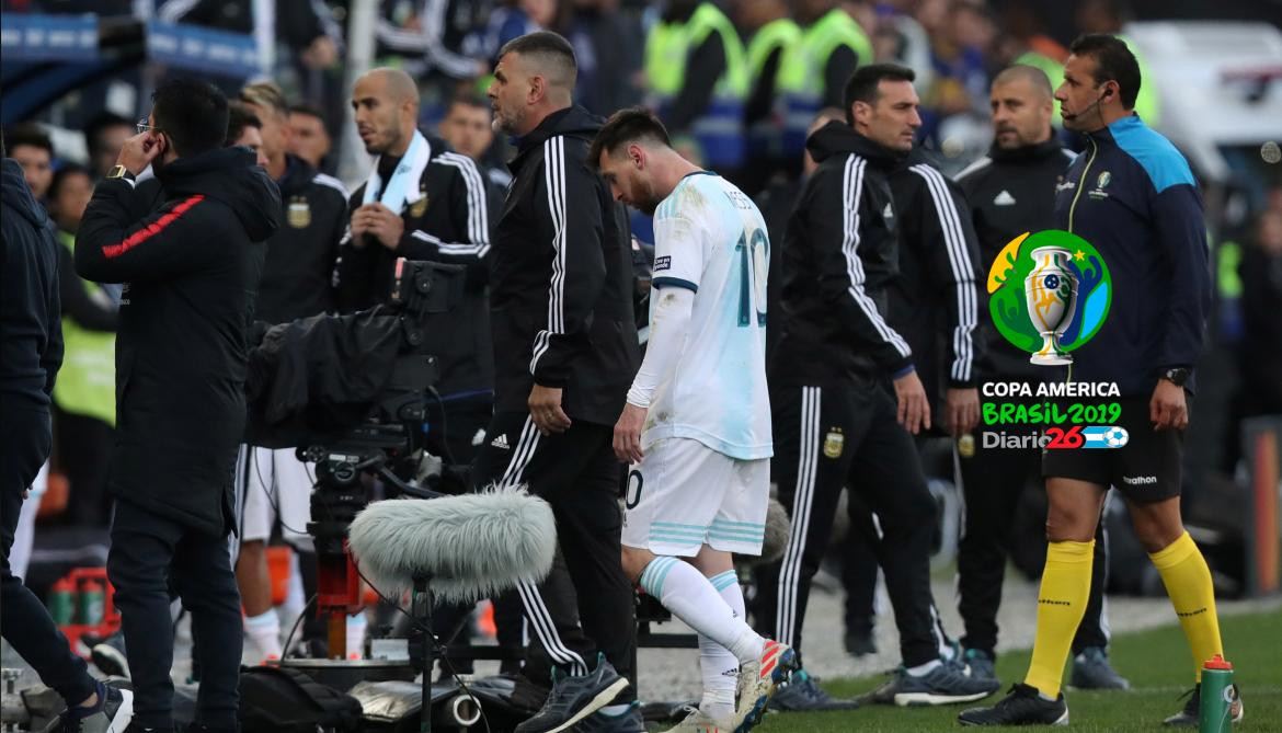Expulsión de Messi en la Copa América ante Chile (Reuters)