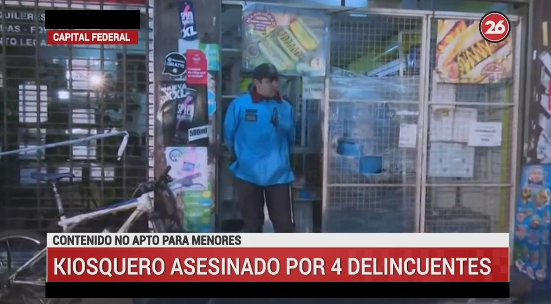 Asesinato de kiosquero en San Cristóbal - Canal 26