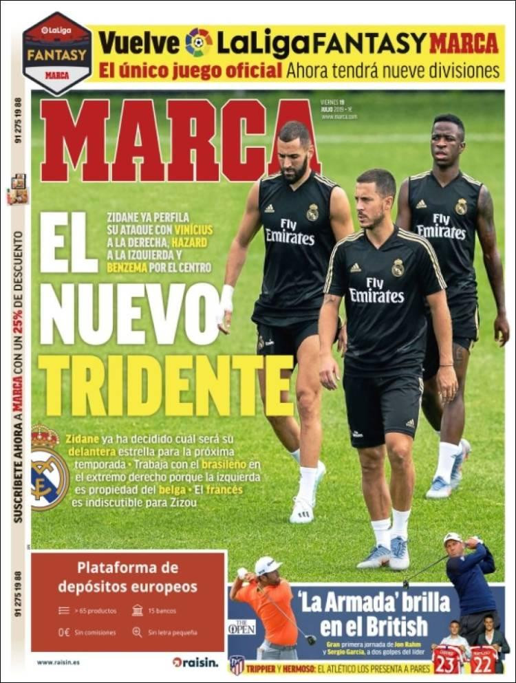 Tapas de diarios, Marca de España, viernes 19 de julio de 2019
